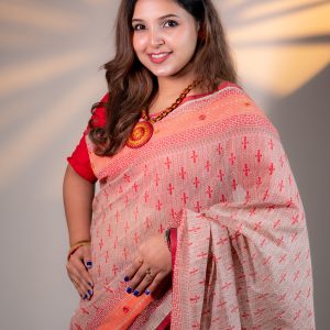 Prijosree Signature Boutique – Multicolor Screen Print Saree